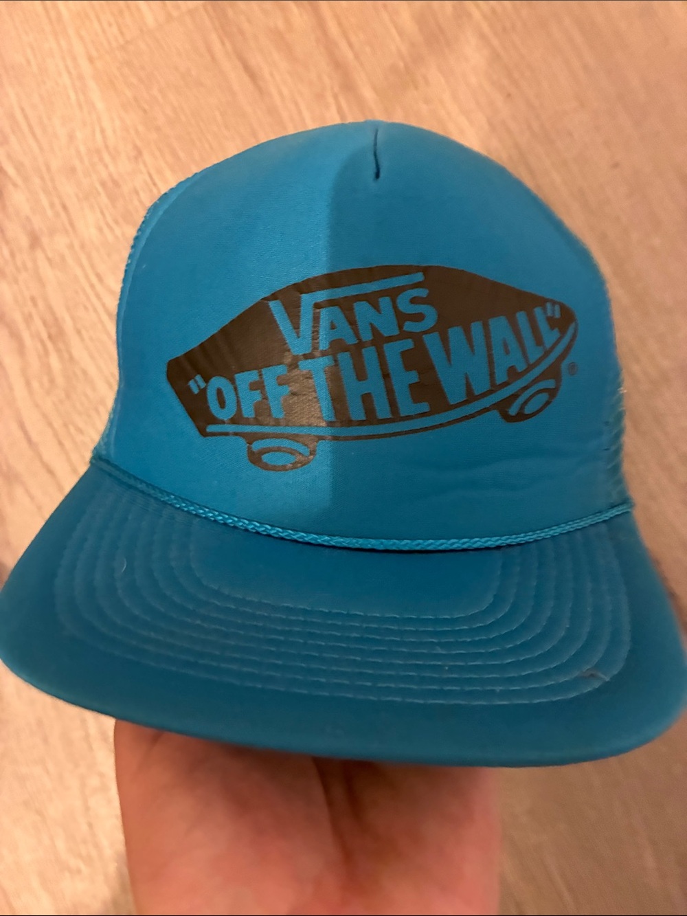 Vintage Vans Teal Logo Trucker Hat/ otto! Great condition- like new!